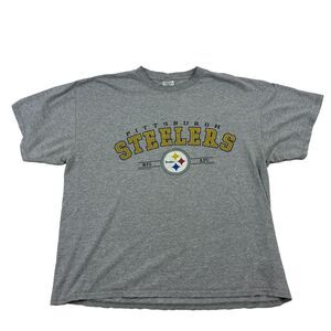 Vintage Delta Pittsburgh Steelers NFL Gray XL Shirt Unisex Adult Football